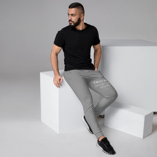 Trouble Doesn’t Last Always Joggers | Mighty Lifestyle Men’s Gray Joggers | Christian sweatpants, Christian gym pants, scripture joggers, Christian workout pants, faith inspired sweatpants, Christian lounge pants, gym pants with Christian logos, casual Ch