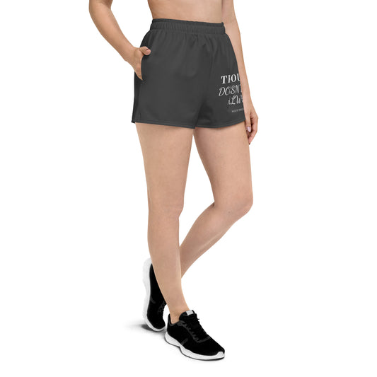 Mighty Lifestyle Trouble Doesn’t Last Always Women’s Recycled Athletic Shorts| Christian shorts, Christian basketball shorts, Christian gym shorts, scripture printed shorts, casual Christian shorts, Christian athletic shorts, workout shorts with Christian