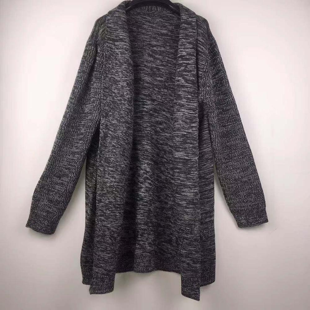 Alpha Male Knitted Cardigan | Sweater Men Autumn Mens Long Sweater Jacket Casual Slim Fit Trench Knitwear Sweaters Streetwear Tops Gray - Mighty Lifestyle