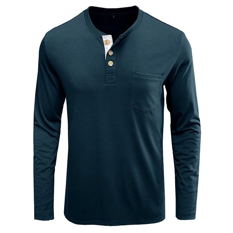 Alpha Man Neutral Long Sleeve Shirt | New Autumn And Winter Men's Long Sleeved T-Shirt Solid Color Base Shirt - Mighty Lifestyle