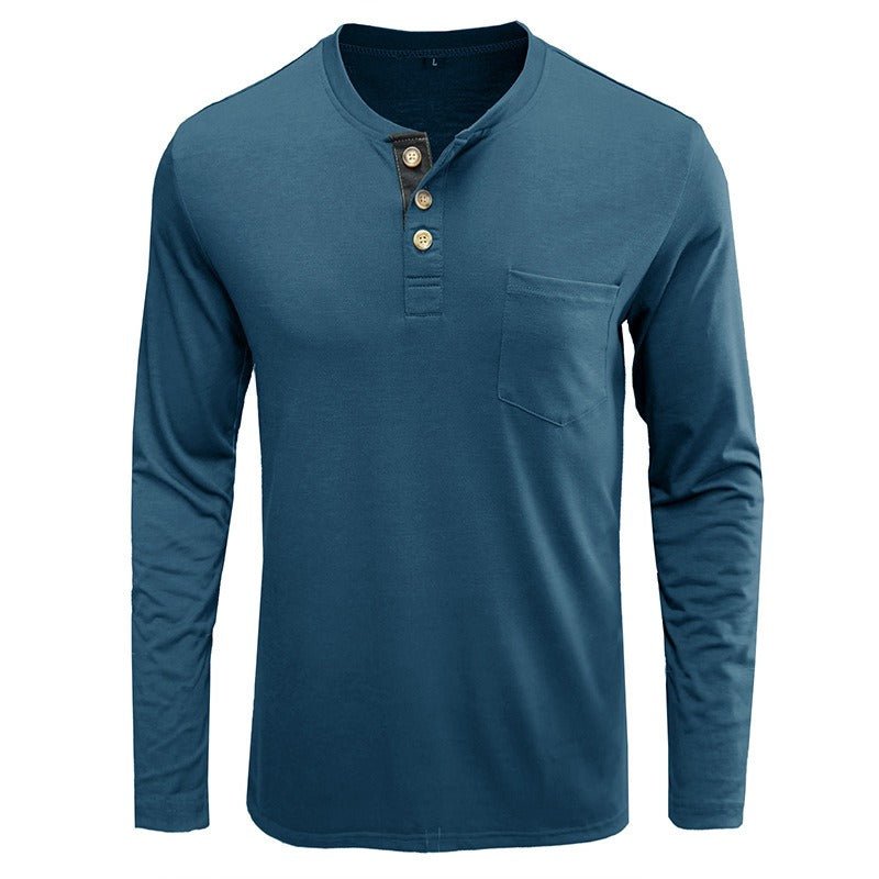 Alpha Man Neutral Long Sleeve Shirt | New Autumn And Winter Men's Long Sleeved T-Shirt Solid Color Base Shirt - Mighty Lifestyle