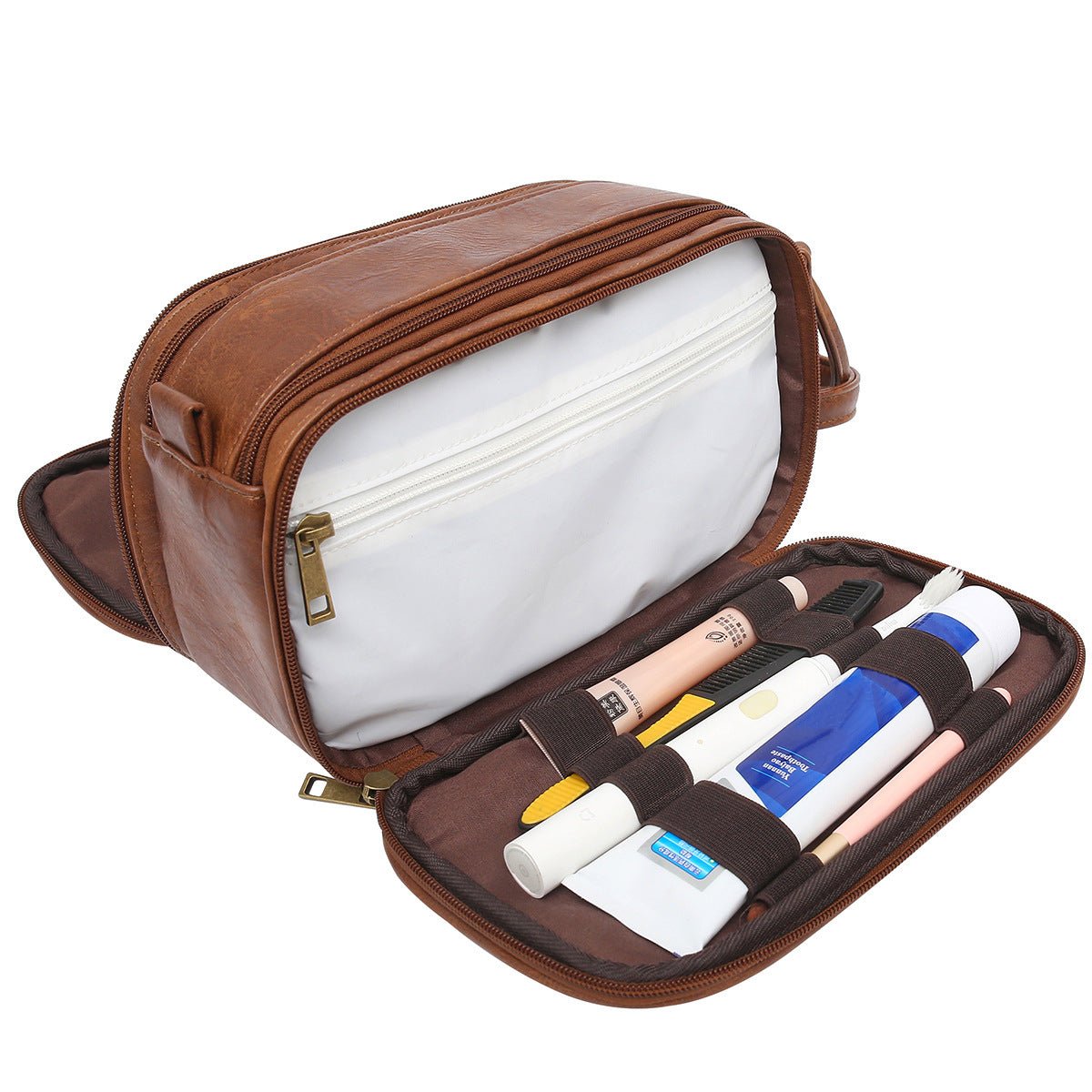Alpha Man Travel Organizer | Men's Toiletry Bag Travel Organizer Cosmetic Bag - Mighty Lifestyle