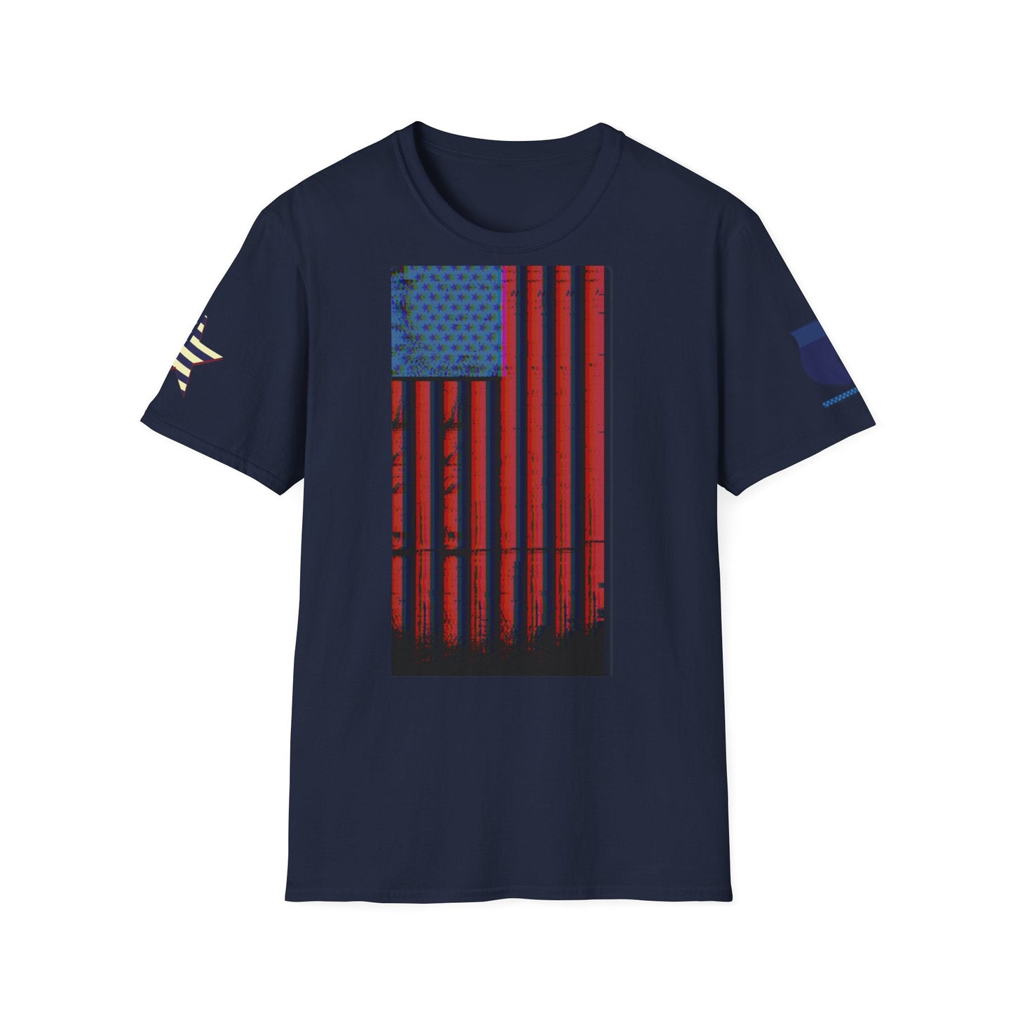 American Support Shirt, Shirt with graphics on sleeves, American pride shirt, 4th of July Shirt - Mighty Lifestyle