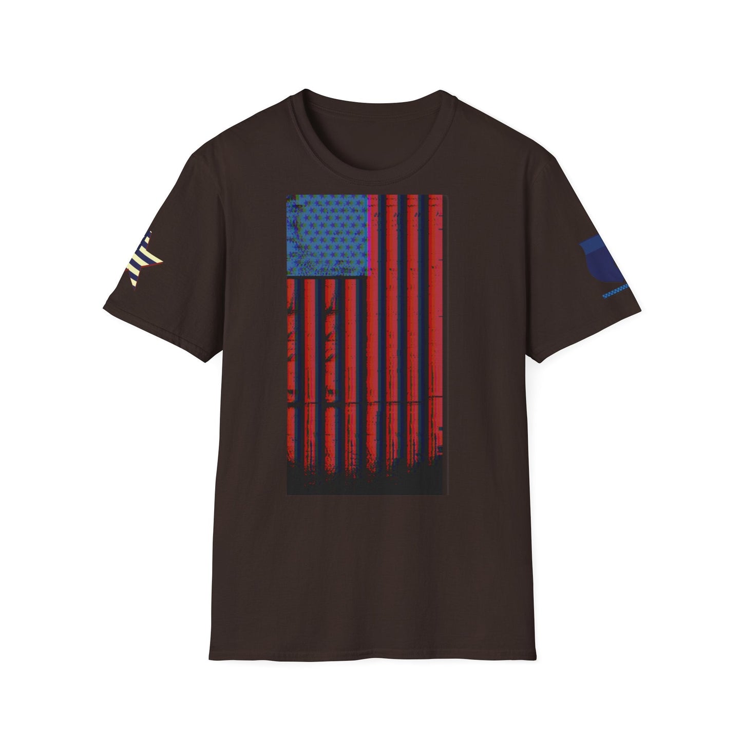 American Support Shirt, Shirt with graphics on sleeves, American pride shirt, 4th of July Shirt - Mighty Lifestyle