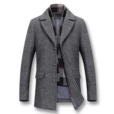 Angelo Coat | Men Winter Thick Cotton Wool Jackets Coats - Mighty Lifestyle