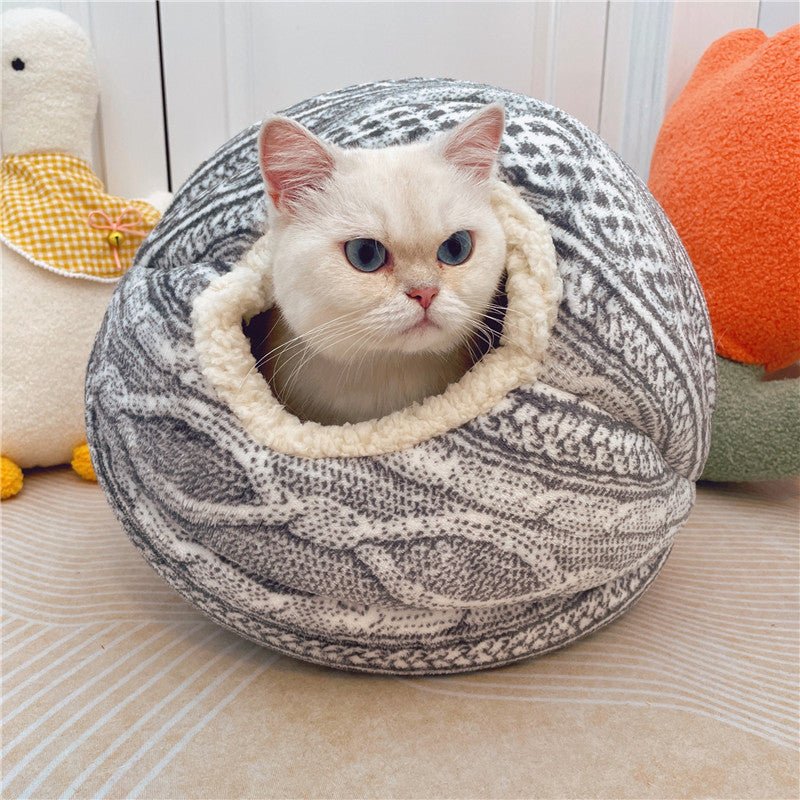Animal Nest | Woven Wool Ball Cat Nest Pet Nest - Mighty Lifestyle