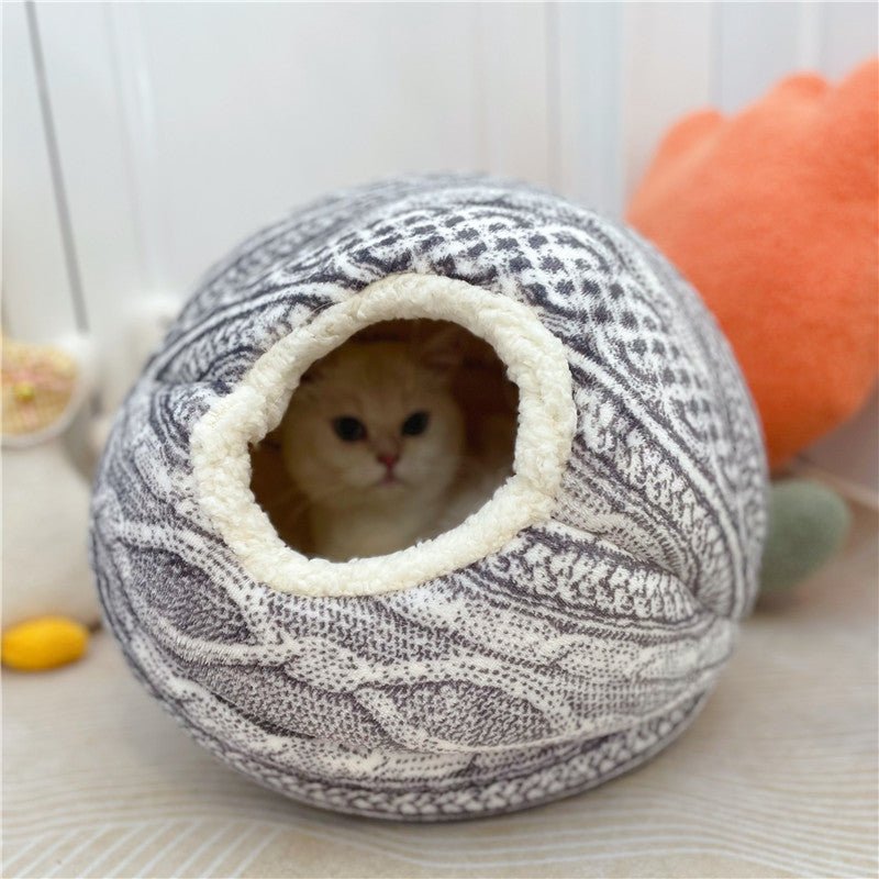 Animal Nest | Woven Wool Ball Cat Nest Pet Nest - Mighty Lifestyle