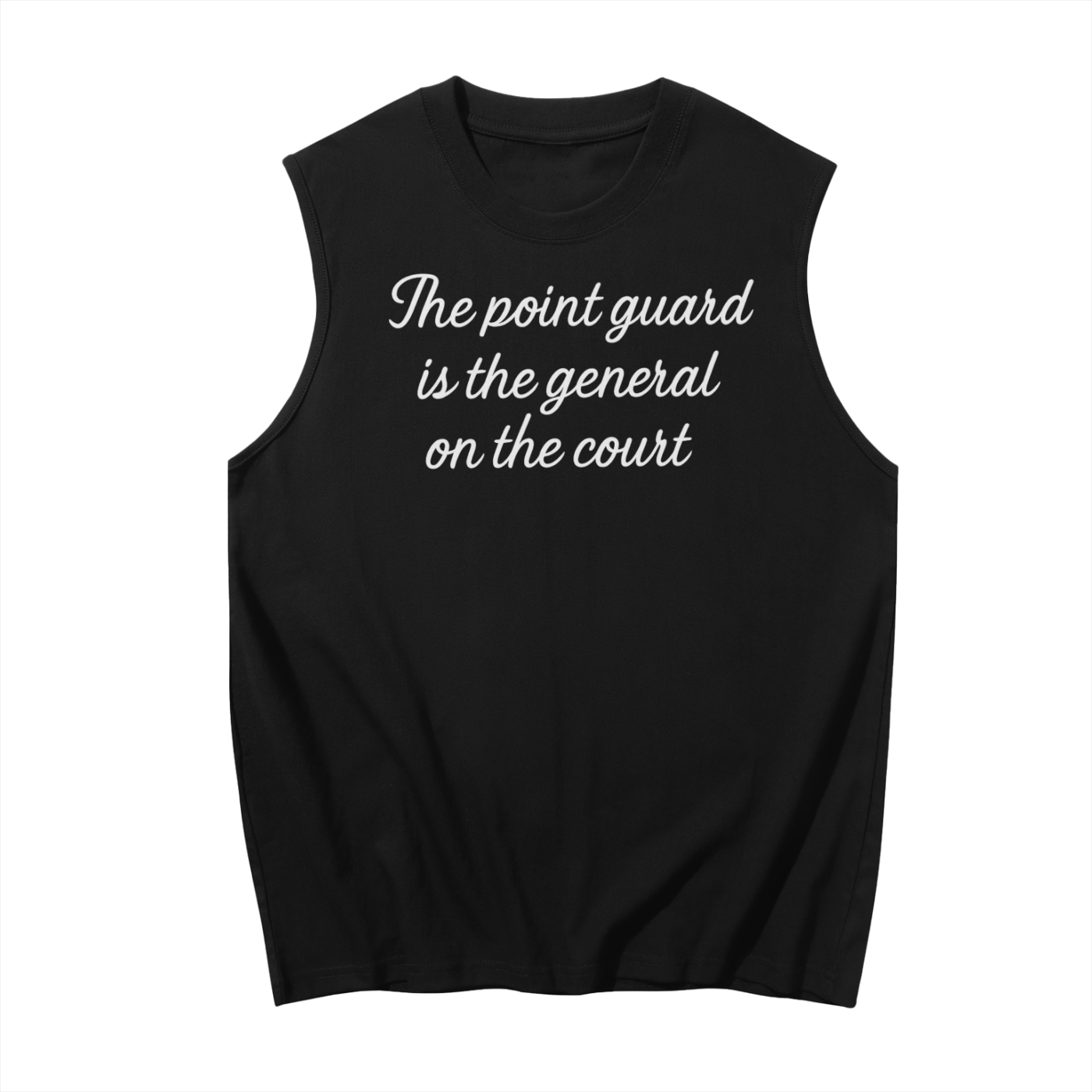 Point Guard is the General on the Court Shirt – Sleeveless Tank Top for Hoopers | Basketball Gym Shirt for Teens & Adults | Tank Summer, Fall, Spring Style Athletic Sleeveless Shirt