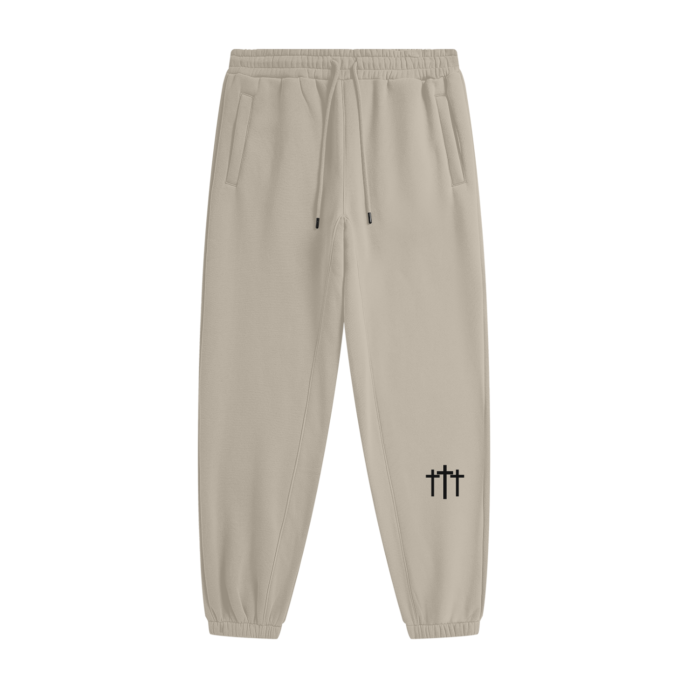 Three Cross Triple Cross Faith Based Streetwear Unisex Fleece Joggers