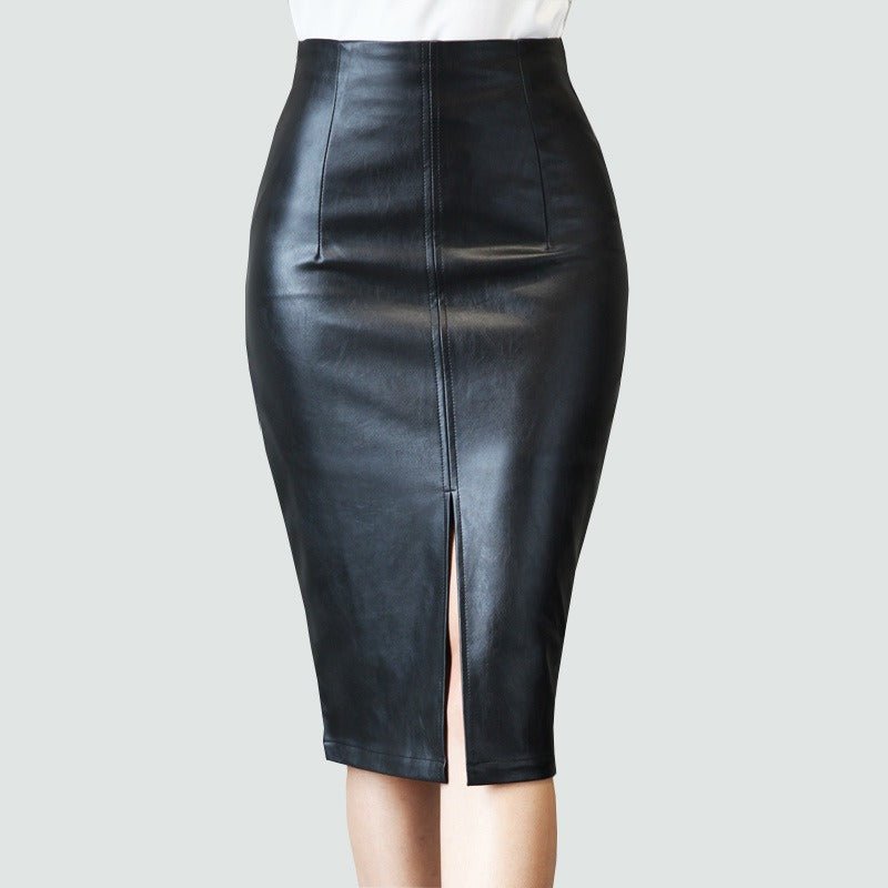Baddie Pencil Skit | Fashionable slim fit skirt with split leather skirt and half skirt - Mighty Lifestyle