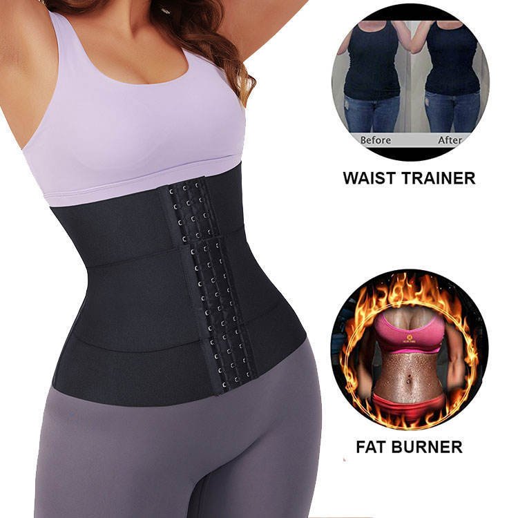 Baddie Waist Trainer | Lose the Tummy Trainer | Hour Glass Figure | Sports Sweat Postpartum Body Sculpting Double Belt Buckle Abdominal Belt - Mighty Lifestyle