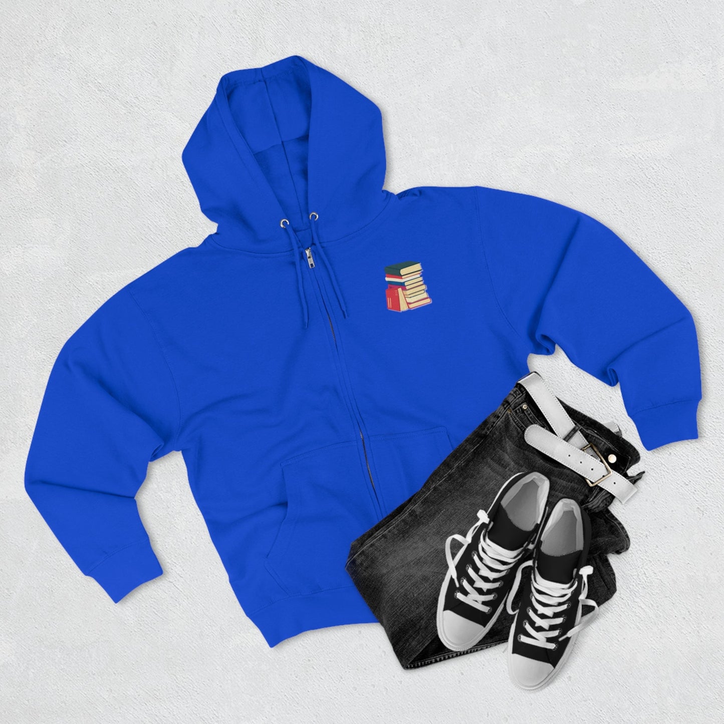 Banned Books Zipper Hoodie, Banned Books, Literary, Library, Reader, Student, Unisex Premium Full Zip Hoodie - Mighty Lifestyle