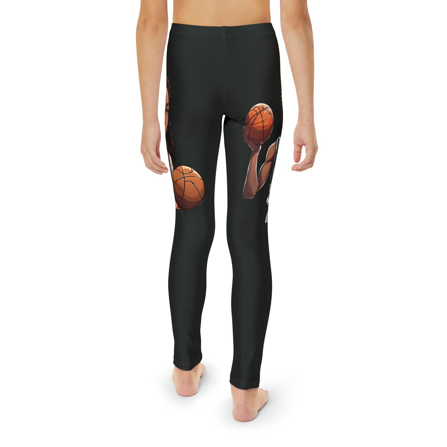 Basketball Leggings, Basketball Tights, Youth Full - Length Leggings (AOP) - Mighty Lifestyle
