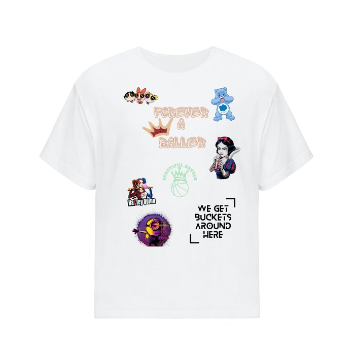 Basketball Multigraphics Shirt | Sports Shirt | Unisex Cotton Oversized T-Shirt - Mighty Lifestyle