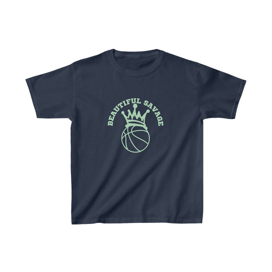 Beautiful Savage | Baller | Youth Kids Basketball Shirt | Sports Shirt. Unisex Shirt | Casual or Sports Shirt for Kids - Mighty Lifestyle