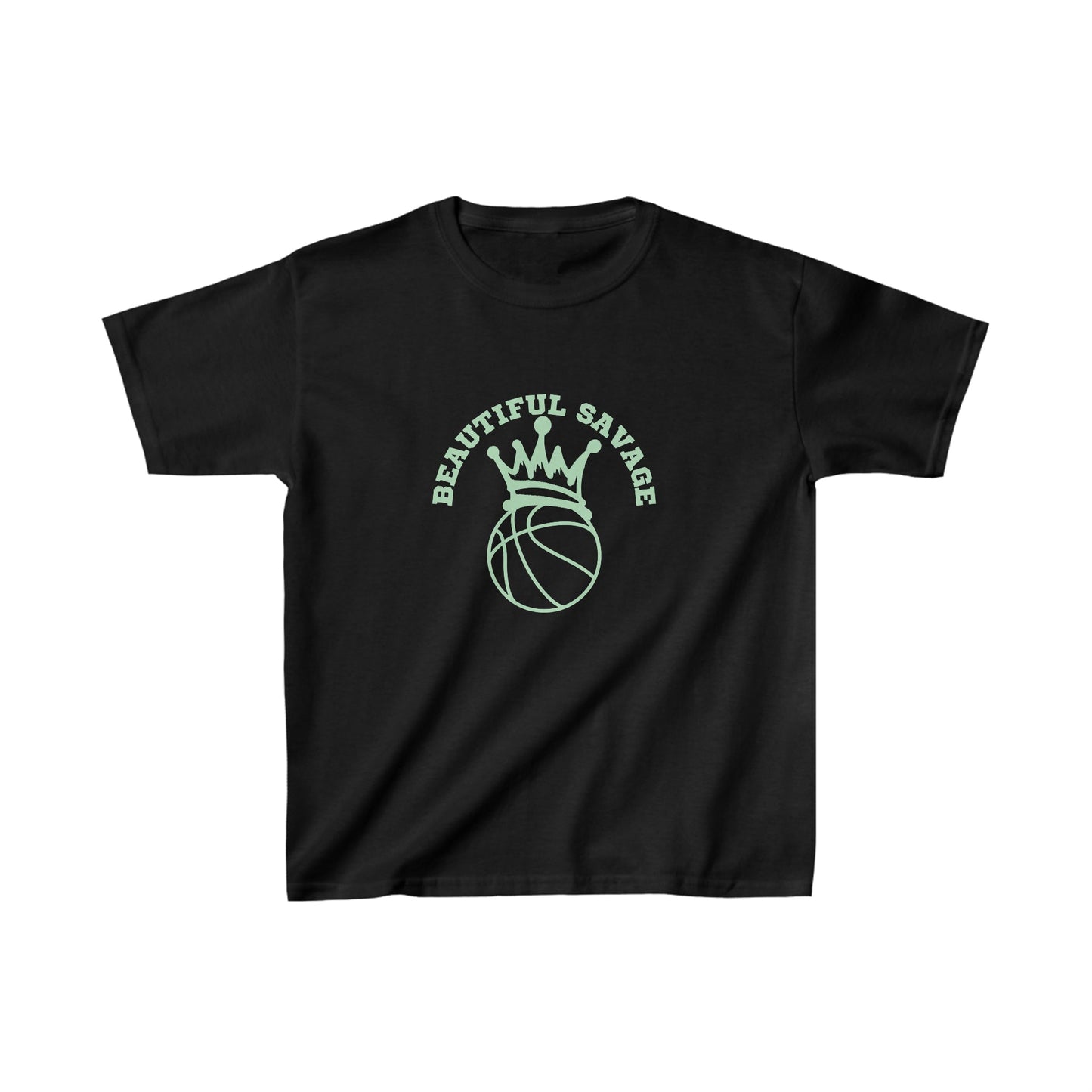 Beautiful Savage | Baller | Youth Kids Basketball Shirt | Sports Shirt. Unisex Shirt | Casual or Sports Shirt for Kids - Mighty Lifestyle