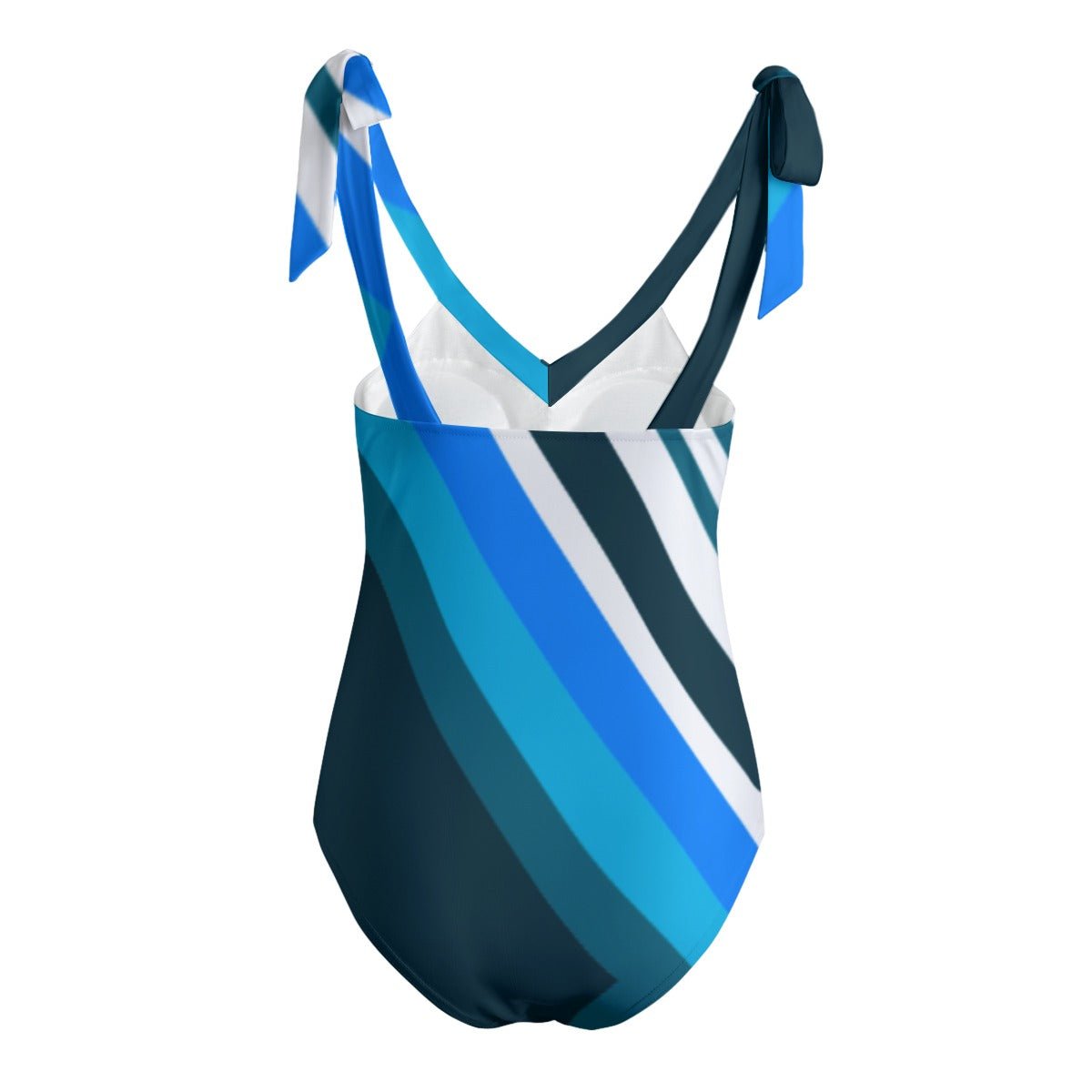 Blues Core Swimwear, Women's Tie Shoulder Onepiece Padded Swimsuit Bathing Suit - Mighty Lifestyle