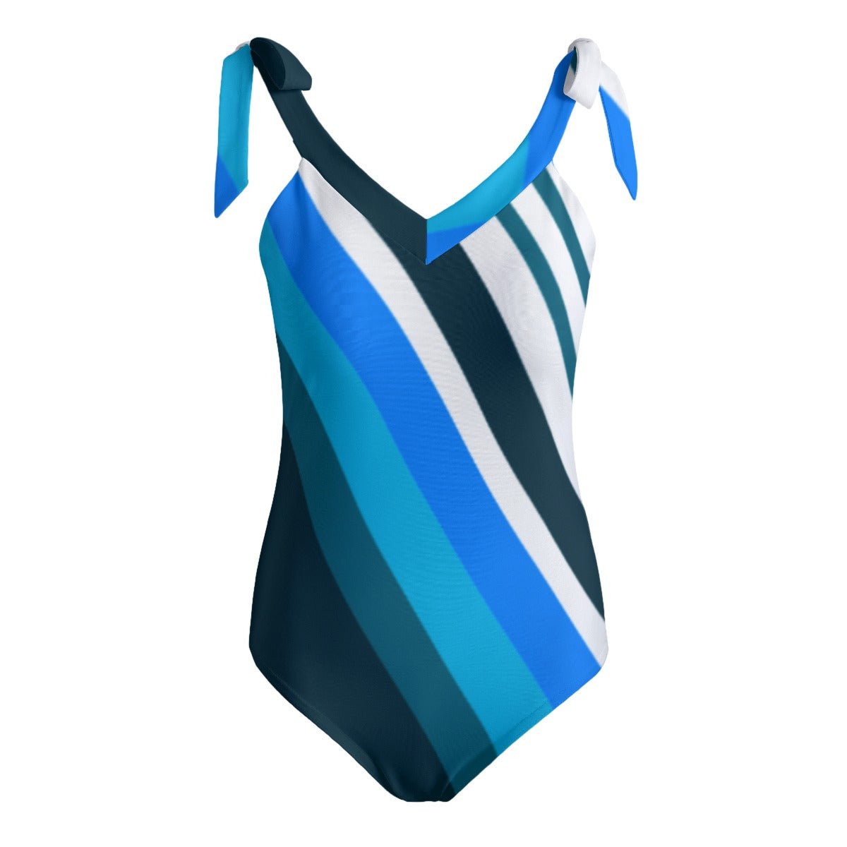 Blues Core Swimwear, Women's Tie Shoulder Onepiece Padded Swimsuit Bathing Suit - Mighty Lifestyle
