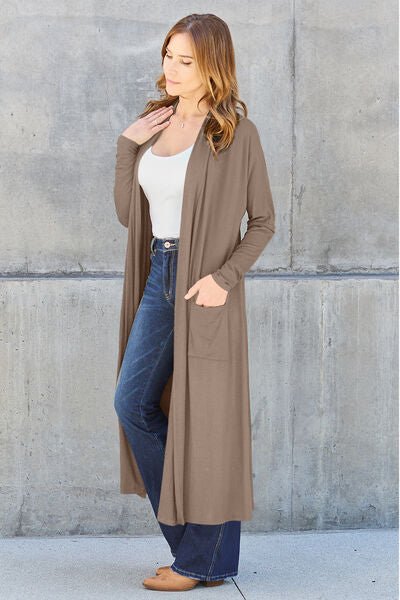 Bougie Sexy Bae Full Size Open Front Long Sleeve Cover Up - Long Cardigan - Mighty Lifestyle