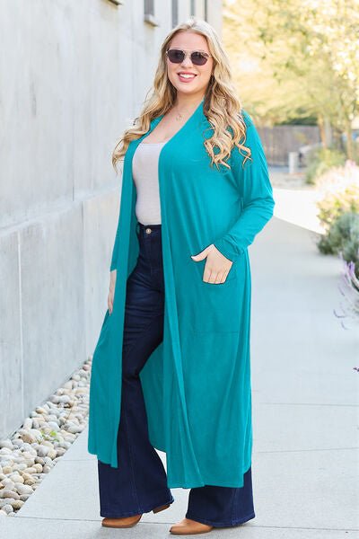 Bougie Sexy Bae Full Size Open Front Long Sleeve Cover Up - Long Cardigan - Mighty Lifestyle
