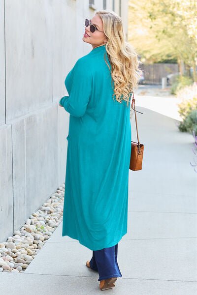 Bougie Sexy Bae Full Size Open Front Long Sleeve Cover Up - Long Cardigan - Mighty Lifestyle