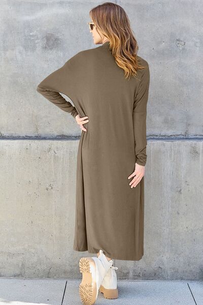 Bougie Sexy Bae Full Size Open Front Long Sleeve Cover Up - Long Cardigan - Mighty Lifestyle
