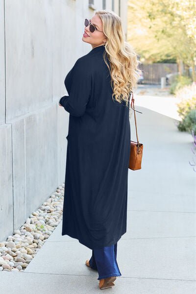 Bougie Sexy Bae Full Size Open Front Long Sleeve Cover Up - Long Cardigan - Mighty Lifestyle