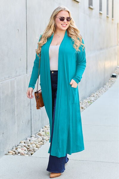 Bougie Sexy Bae Full Size Open Front Long Sleeve Cover Up - Long Cardigan - Mighty Lifestyle