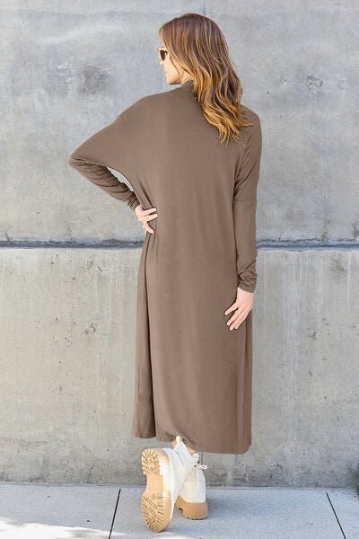 Bougie Sexy Bae Full Size Open Front Long Sleeve Cover Up - Long Cardigan - Mighty Lifestyle