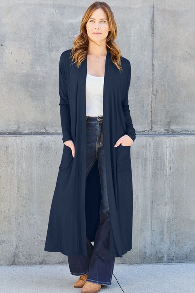 Bougie Sexy Bae Full Size Open Front Long Sleeve Cover Up - Long Cardigan - Mighty Lifestyle