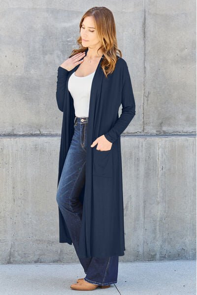 Bougie Sexy Bae Full Size Open Front Long Sleeve Cover Up - Long Cardigan - Mighty Lifestyle
