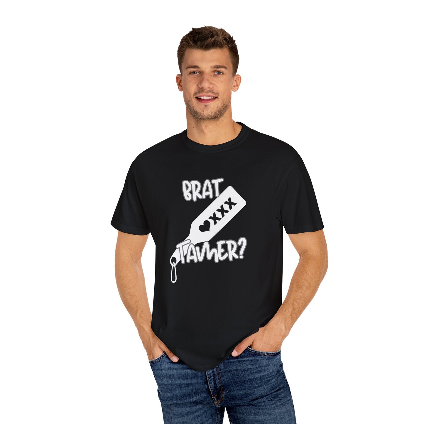 Brat Tamer, Sub_Dom, Shirt, Tee, Bratty, Unisex Garment - Dyed T-shirt - Mighty Lifestyle