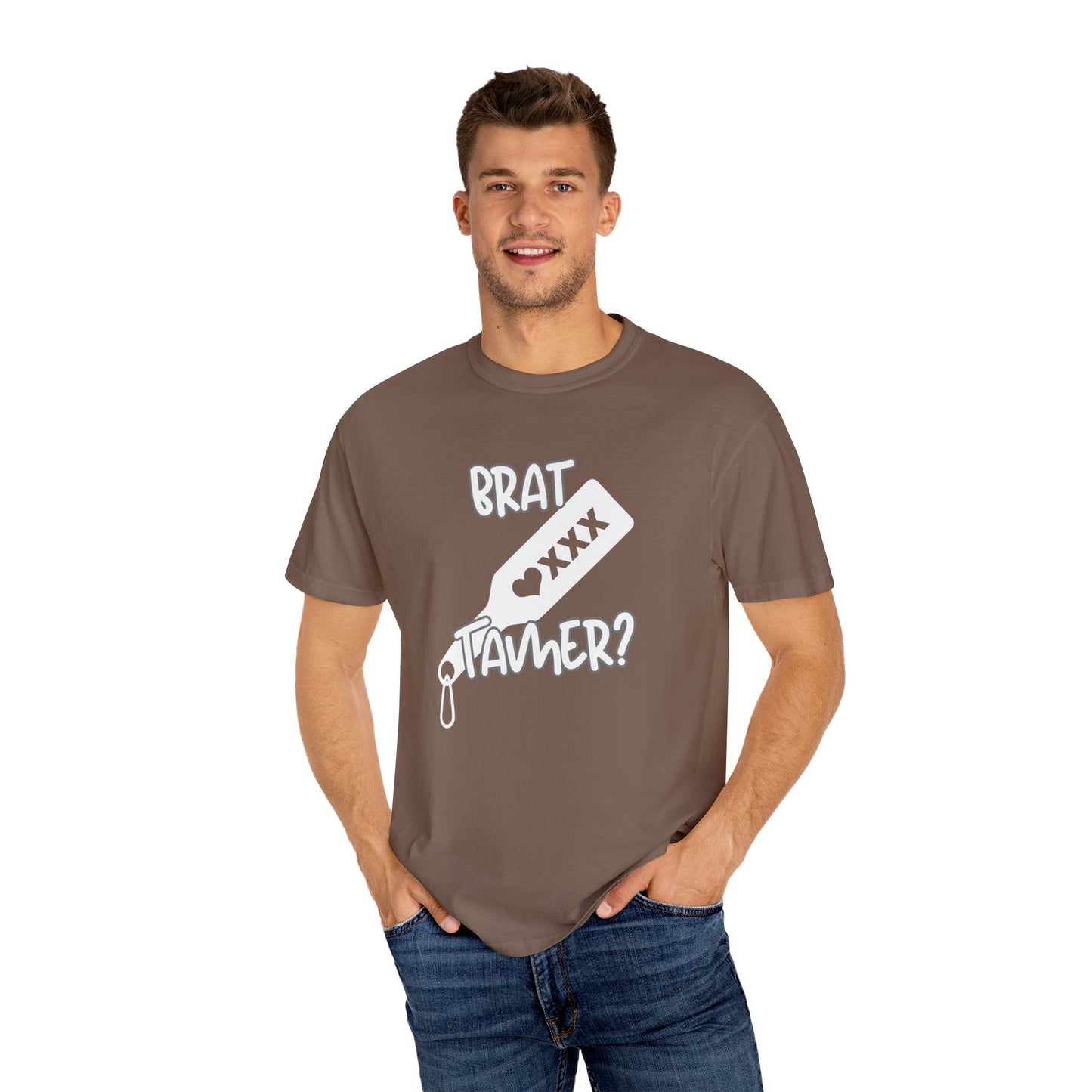 Brat Tamer, Sub_Dom, Shirt, Tee, Bratty, Unisex Garment - Dyed T-shirt - Mighty Lifestyle