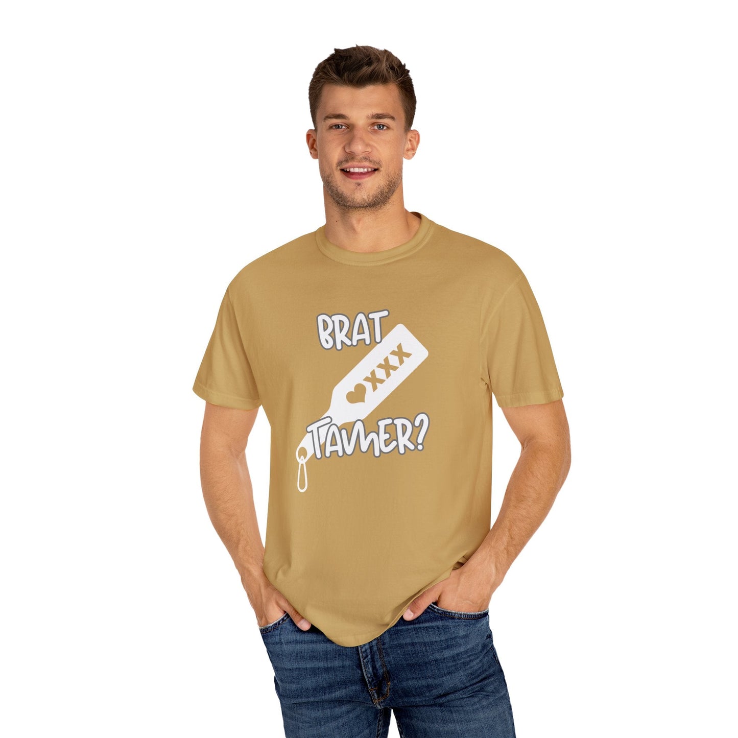 Brat Tamer, Sub_Dom, Shirt, Tee, Bratty, Unisex Garment - Dyed T-shirt - Mighty Lifestyle