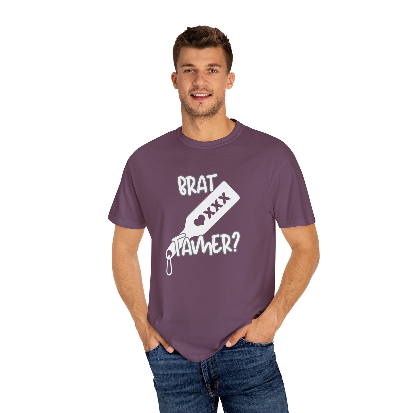 Brat Tamer, Sub_Dom, Shirt, Tee, Bratty, Unisex Garment - Dyed T-shirt - Mighty Lifestyle
