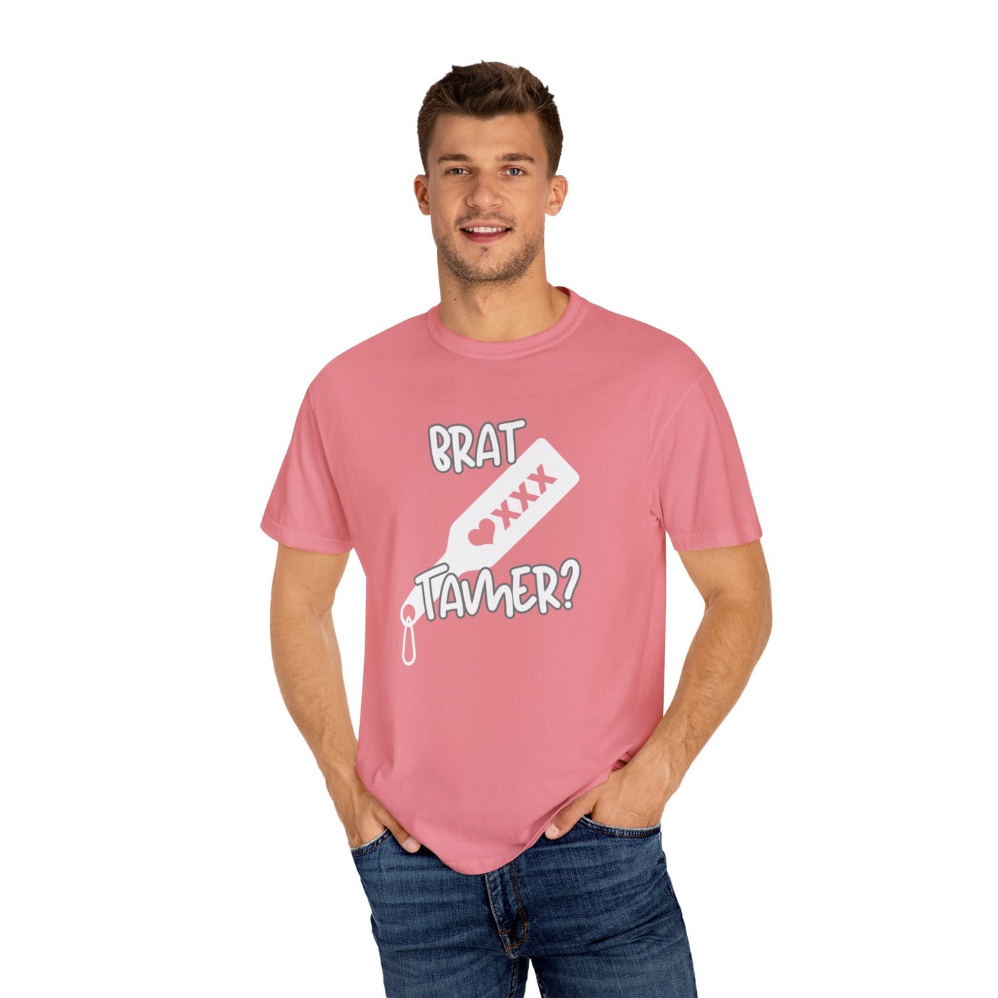 Brat Tamer, Sub_Dom, Shirt, Tee, Bratty, Unisex Garment - Dyed T-shirt - Mighty Lifestyle