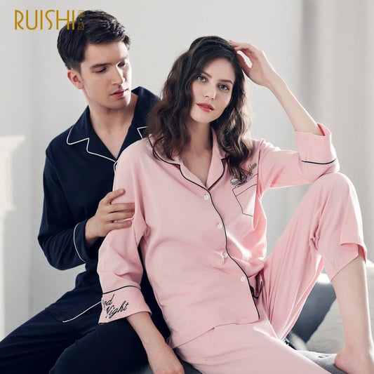 Bridgerton Pajama Couple Set | pajamas couple cotton pajama set men and women matching pajamas night suit mall high quality top brand sleepwear - Mighty Lifestyle
