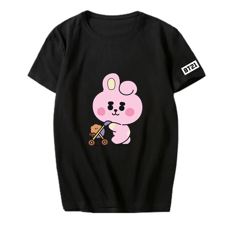 Bulletproof Youth League | Easter Shirt | Q Version Cartoon Animation Around Short - Sleeved T-Shirt Men And Women Tops Summer Clothes - Mighty Lifestyle