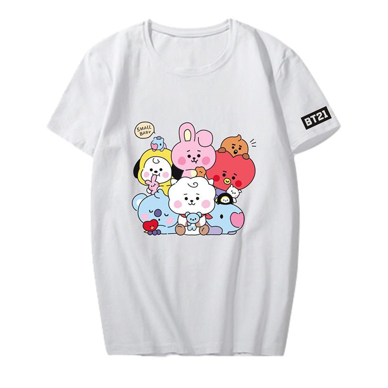 Bulletproof Youth League | Easter Shirt | Q Version Cartoon Animation Around Short - Sleeved T-Shirt Men And Women Tops Summer Clothes - Mighty Lifestyle