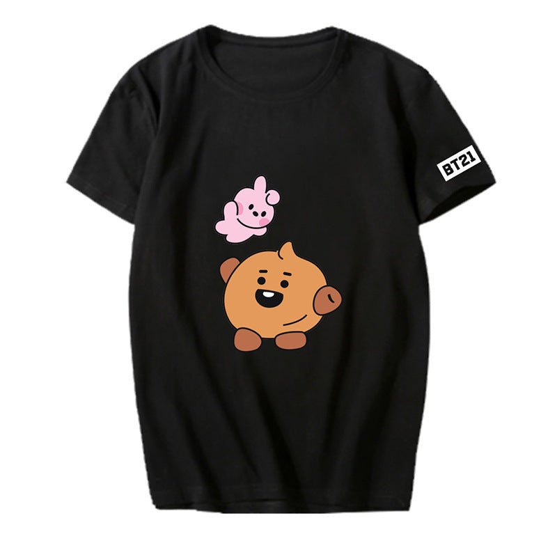 Bulletproof Youth League | Easter Shirt | Q Version Cartoon Animation Around Short - Sleeved T-Shirt Men And Women Tops Summer Clothes - Mighty Lifestyle