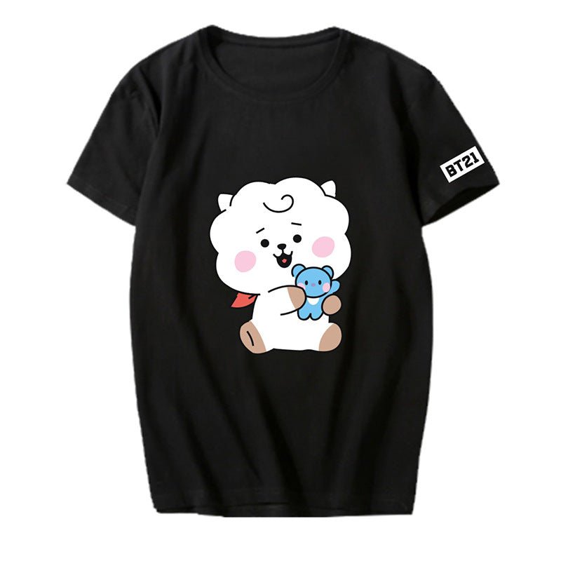 Bulletproof Youth League | Easter Shirt | Q Version Cartoon Animation Around Short - Sleeved T-Shirt Men And Women Tops Summer Clothes - Mighty Lifestyle