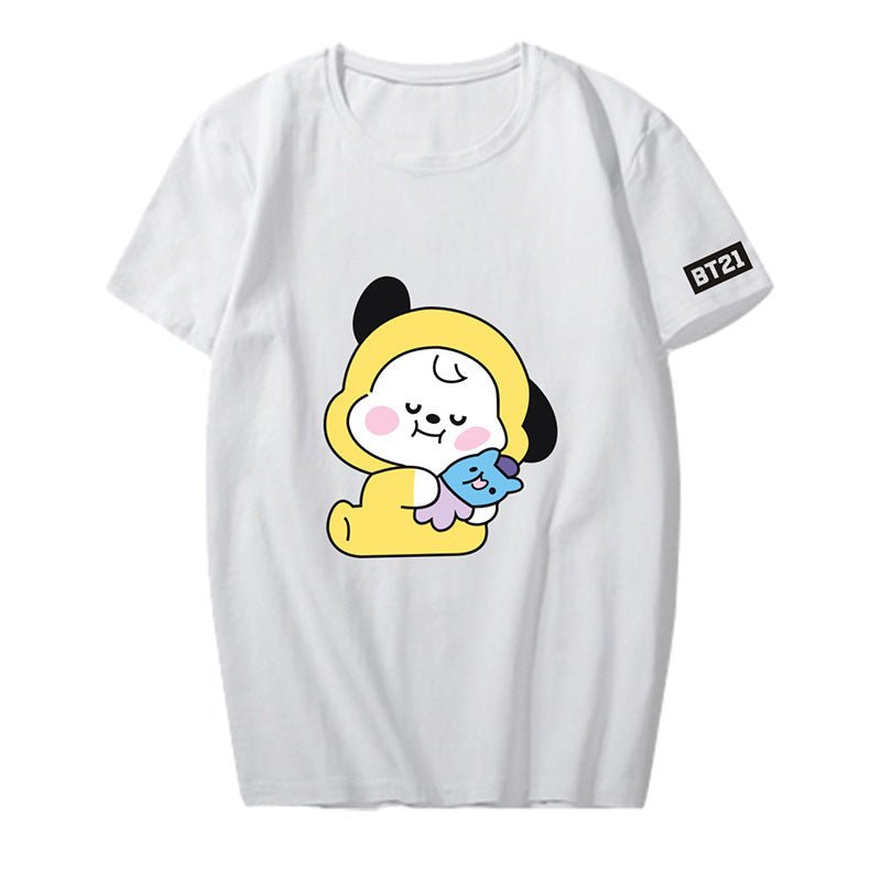 Bulletproof Youth League | Easter Shirt | Q Version Cartoon Animation Around Short - Sleeved T-Shirt Men And Women Tops Summer Clothes - Mighty Lifestyle