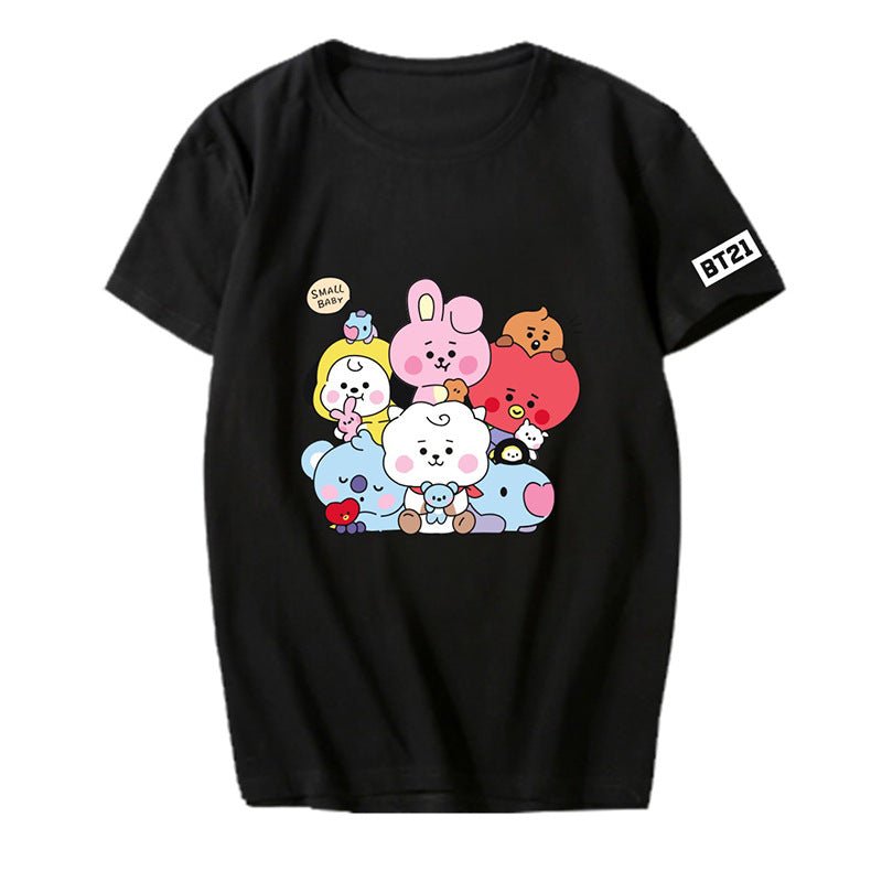 Bulletproof Youth League | Easter Shirt | Q Version Cartoon Animation Around Short - Sleeved T-Shirt Men And Women Tops Summer Clothes - Mighty Lifestyle