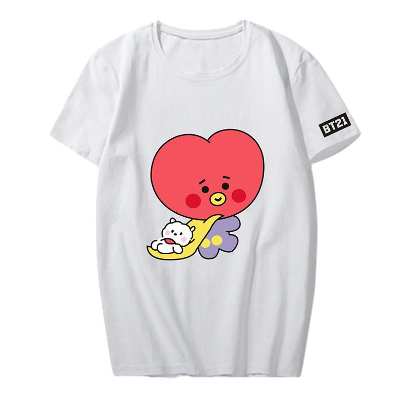 Bulletproof Youth League | Easter Shirt | Q Version Cartoon Animation Around Short - Sleeved T-Shirt Men And Women Tops Summer Clothes - Mighty Lifestyle