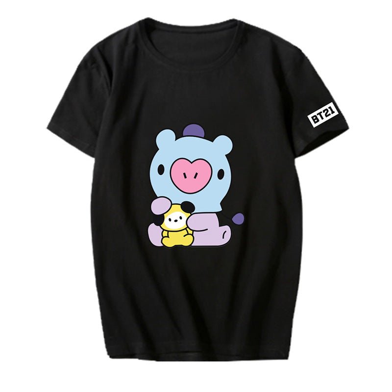 Bulletproof Youth League | Easter Shirt | Q Version Cartoon Animation Around Short - Sleeved T-Shirt Men And Women Tops Summer Clothes - Mighty Lifestyle