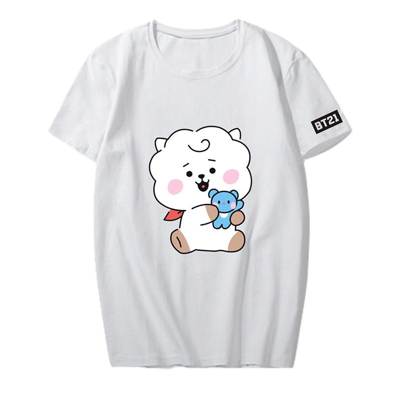 Bulletproof Youth League | Easter Shirt | Q Version Cartoon Animation Around Short - Sleeved T-Shirt Men And Women Tops Summer Clothes - Mighty Lifestyle