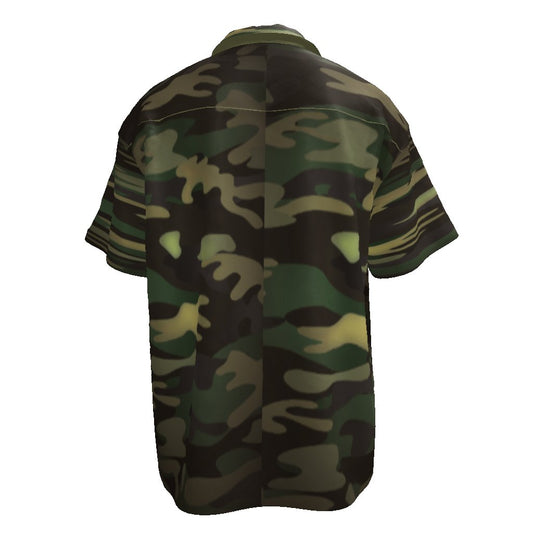 Camouflage Army Style Casual Men's Streetwear Lapel Collar Shirt - Mighty Lifestyle