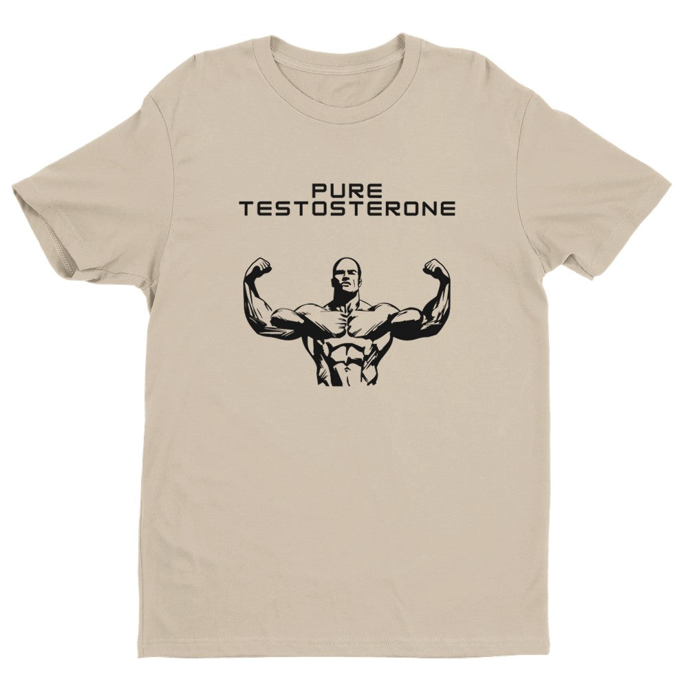 Pure Testosterone Men's Fitted T-Shirt | Gym ShirtFunny Gym Shirt - Crossfit or Gym Shirt for Body Builder.