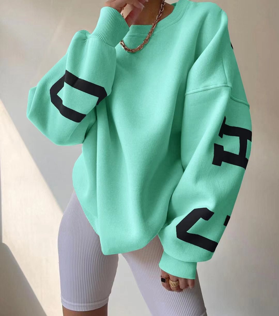 Chicago Phoenix Sweater | Casual Letters Print Sweatshirt Women Fashion Fleece Long Sleeve Loose Hoodies Y2k Streetwear Autumn Winter Lady Pullovers - Mighty Lifestyle