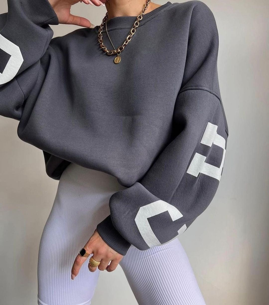 Chicago Phoenix Sweater | Casual Letters Print Sweatshirt Women Fashion Fleece Long Sleeve Loose Hoodies Y2k Streetwear Autumn Winter Lady Pullovers - Mighty Lifestyle